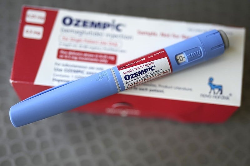 The injectable drug Ozempic is shown in Houston in this July 1, 2023, file photo. Ozempic and Wegovy are part of a class of medications known as GLP-1 receptor agonists, which can manage blood sugar levels in people with diabetes and can also help treat obesity. (AP/David J. Phillip)
