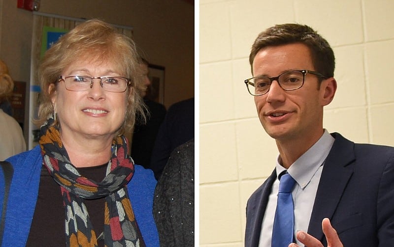 Courtney Pledger (left), the chief executive officer of Arkansas PBS, and Theodore T. Brown, the director of the state Crime Laboratory and its chief medical examiner, are shown in these file photos taken in 2018 and 2023, respectively. Pledger, Brown and more than 470 other Arkansas employees will receive salaries in fiscal 2025 that are above the maximum amount authorized by the state of Arkansas after a vote by the Arkansas Legislative Council on Friday, June 21, 2024. (Left, Arkansas Democrat-Gazette/Helaine R. Williams; right, Arkansas Democrat-Gazette/Staci Vandagriff)